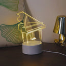 3D Piano Night Light: Monochrome Warm Light Decor - Perfect Christmas or Halloween Gift by Ljojo