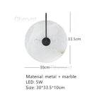 Marble LED Wall Lamp for Nordic Modern Minimalist Bedroom Decor by Ljojo