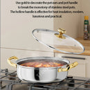 Ljojo 410 Stainless Steel Non-stick Soup Pot with Lid