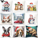 Christmas Cartoon Animal Printed Pillowcase by Ljojo: Decorative Throw Cover for Sofa, Living Room, Cushion