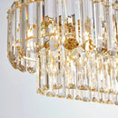 Modern Luxury Gold K9 Crystal Rectangular Chandelier Pendant Light by Ljojo