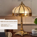 Ljojo Luxury Glass Copper LED Table Lamp for Home Living Room