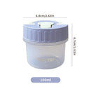Ljojo 100ml Leak-proof Sauce Cup with Lid - Portable Reusable Salad Dressing Container
