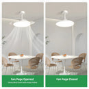 Ljojo 3-in-1 Smart Ceiling Fan with LED Light and Remote Control