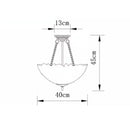 Ljojo Mediterranean Stained Glass Chandelier Pendant Light for Living Room
