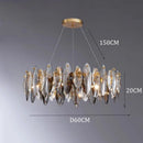 Ljojo Luxury Crystal Chandelier | Modern Dining Room Pendant Light Glowing with Elegance