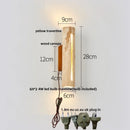 Ljojo LED Wall Lights for Home Dining Stair Bedroom Stone Wood Wabi Sabi Sconce