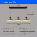 Ljojo Vintage Water Drop Pendant Chandelier, Walnut LED Light for Restaurant Bedroom Bar