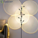 Modern LED Floor Lamps Sunset Shadow Rainbow Tree Branch Art Creative Indoor Lights for Living Room