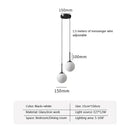 Ljojo LED Glass Ball Chandelier: Nordic Hanging Pendant Lamp for Dining, Bar, & Home Decor