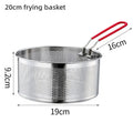 Ljojo 304 Stainless Steel Frying Mesh Basket for Cooking and Oil Draining