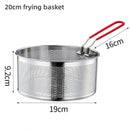 Ljojo 304 Stainless Steel Frying Mesh Basket for Cooking and Oil Draining