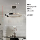 American Led Crystal Chandelier For Dining Room Lamp Dimmable Height Adjustable Black Lustre by Ljojo