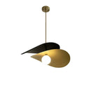 Ljojo Metal Hat Chandelier Glass Ball Pendant Light for Kitchen - Elegant Hanging Lamp