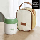 Ljojo Double-Layer Stainless Steel Thermal Lunch Box with Spoon and Bag