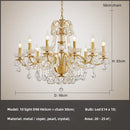 Ljojo Luxury Crystal Candle Chandelier Foyer Pendant Lights