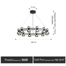 Nordic Glass Led Chandelier for Living Dining Room Kitchen - Ljojo Home Decor Lighting