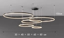 Ljojo LED Ring Pendant Light Chandeliers for Modern Home Decor