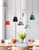 Ljojo Modern Adjustable Macaron E27 Pendant Light for Bedroom Kitchen Dining Table