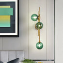 Ljojo 3-Head Blue Glass Ball Wall Lamp for Home Decor & Lighting