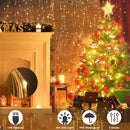 Ljojo LED Curtain String Lights - 8 Mode Fairy Decoration for Home, Garden, Christmas, Party