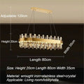 Ljojo Luxury Golden Crystal Round Ceiling Chandelier Light for Living Room