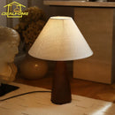 French Retro Solid Wood Table Lamp LED Minimalist Desk Lights Home Decor Ljojo