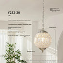 French Vintage Gold Crystal Pendant Light for Living Dining Room - Ljojo