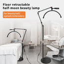 Ljojo 16 Inch LED Half-Moon Lash Light with Floor Tripod - Beauty Salon Makeup & Tattoo Stand