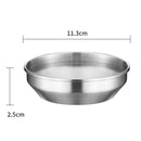 Ljojo 304 Stainless Steel Seasoning Dish Set - Round Golden Barbecue Saucer Plates