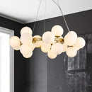 Ljojo Modern Round Metal LED Pendant Light Stylish Minimalist Chandelier for Home Decoration