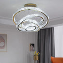 Ljojo Luxury Crystal Living Room Chandelier Pendant Light Glass Ceiling Lamp