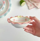 Ljojo Mini Pink Cutlery Set with Dessert & Fruit Plates & Bow-Shaped Meal Plate