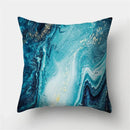 Ljojo Marble Ocean Sea Pattern Polyester Throw Pillow Cover - Home Sofa Decor