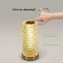 Ljojo Luxury Crystal Table Lamp | Dimmable & Rechargeable LED Bedside Lamp