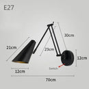 Adjustable Swing Arm LED Wall Lamps Touch Sensor Sconce Lights Ljojo Modern Decor Bedside