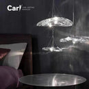 Italian Lotus Leaf Glass Pendant Lighting Fixture for Artistic Home Decor by Ljojo