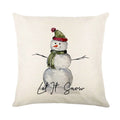 Christmas Decor Pillow Cover 18x18 in Linen Throw - Ljojo Home Decor