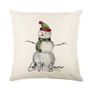 Christmas Decor Pillow Cover 18x18 in Linen Throw - Ljojo Home Decor