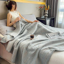Ljojo 100% Cotton Muslin Throw Blanket - Lightweight Breathable Boho Throws