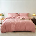 Ljojo 100% Cotton Yarn-Dyed 4-Piece Duvet Set - Ultra-Soft Bedding