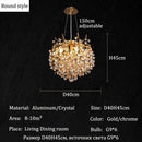 Modern Luxury Gold Chrome K9 Crystal Chandeliers for Home Villa Living Room Bedroom Lighting by Ljojo