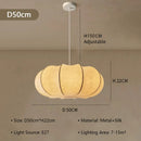 Japanese Wabi Sabi Style Silk Pumpkin Led Pendant Light - Retro Bedroom Chandelier by Ljojo