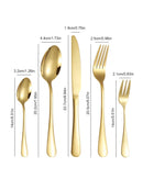 Ljojo 30-Piece Stainless Steel Colorful Cutlery Set