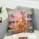 Ljojo 40x40 Jane Koluga Art Pillow Cover for Home Decor and Car Sofa Fall Theme