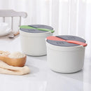 Ljojo Microwave Steamer Hot Lunch Box with Utensil for Steamed Rice & Soup