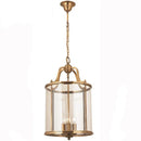 Nordic LED Birdcage Pendant Light Copper Cylinder Chandelier for Living Room by Ljojo