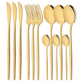 Ljojo Mirror Silver Stainless Steel Cutlery Set - 12Pcs Western Dinnerware Kitchen Utensils