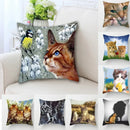 Cat Pattern Cushion Cover 45x45cm - Ideal Sofa & Home Decor Gift by Ljojo