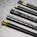 Ljojo 5 Pair Alloy Non-Slip Chopsticks Set for Kitchen Tableware Gift